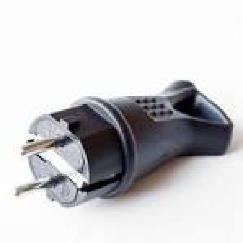 Вилка Waterproof Right Hausen пряма з/з з кільцем чорна HN-021082N Вилка Waterproof Right Hausen пряма з/з з кільцем чорна HN-021082N