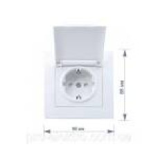 Розетка VELENA RIGHT HAUSEN   2-а внутр.. біла б/з HN-011091