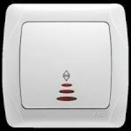 Вимикач крем 2й прох з підсвіткою Carmen VIKO
